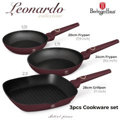 Sada pánví s titanovým povrchem 3 ks Leonardo Collection