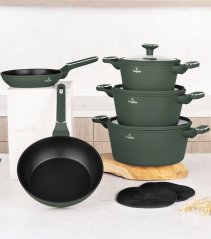 Sada nádobí s titanovým povrchem 15 ks Matte Green Collection Sada nádobí s titanovým povrchem 15 ks Matte Green Collection