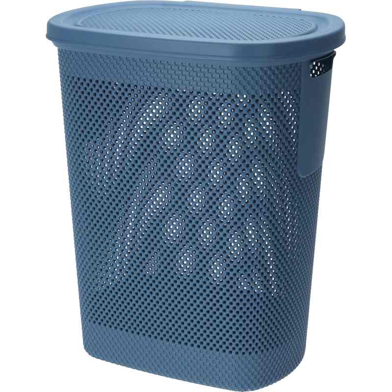 Cos de rufe cu capac 60 l albastru