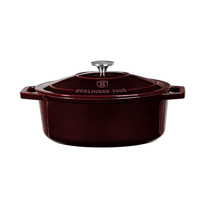 Pekáč litinový s poklicí 30 cm Burgundy Line