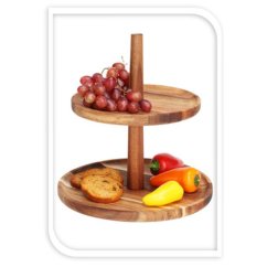 Etažér dvojposchodový 23 cm Akát