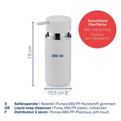 Dávkovač mýdla Keramický tmavě růžový 16,5 cm 6,5 cm 300,0 ml Dávkovač mýdla Keramický tmavě růžový 16,5 cm 6,5 cm 300,0 ml