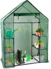 Zahradní foliovník se vstupem 6 polic 195x73x143 mm