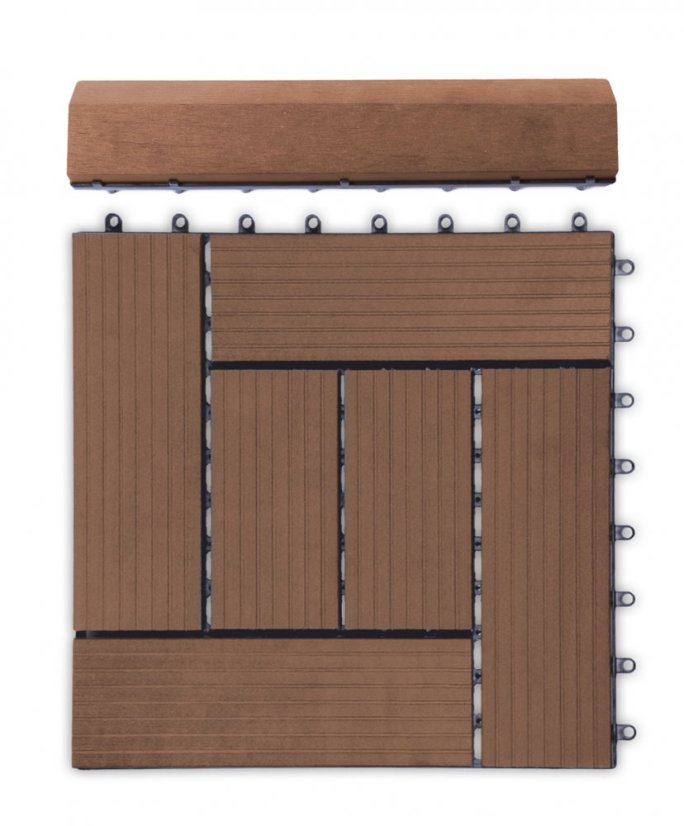 Bandă de tranziție G21 Cherry pentru plăci WPC, 30 x 7,5 cm drepte