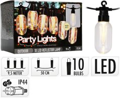 Svetelná reťaz žiarovky LED PARTY 10 ks 9,5m
