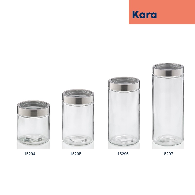 Dóza na potraviny Kara sklo transparentné 17,0 cm 11,0 cm 1,2 l