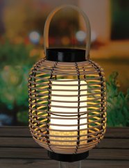 Venkovní lucerna s LED svíčkou ratanová 24 cm Venkovní lucerna s LED svíčkou ratanová 24 cm
