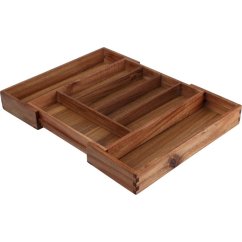 Bufetă extensibilă din lemn de salcâm 28-45 x 34 cm