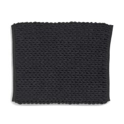 Koupelnová předložka MASHA 70% recyklovaný PES/30% bavlna černá 55x65x2 cm