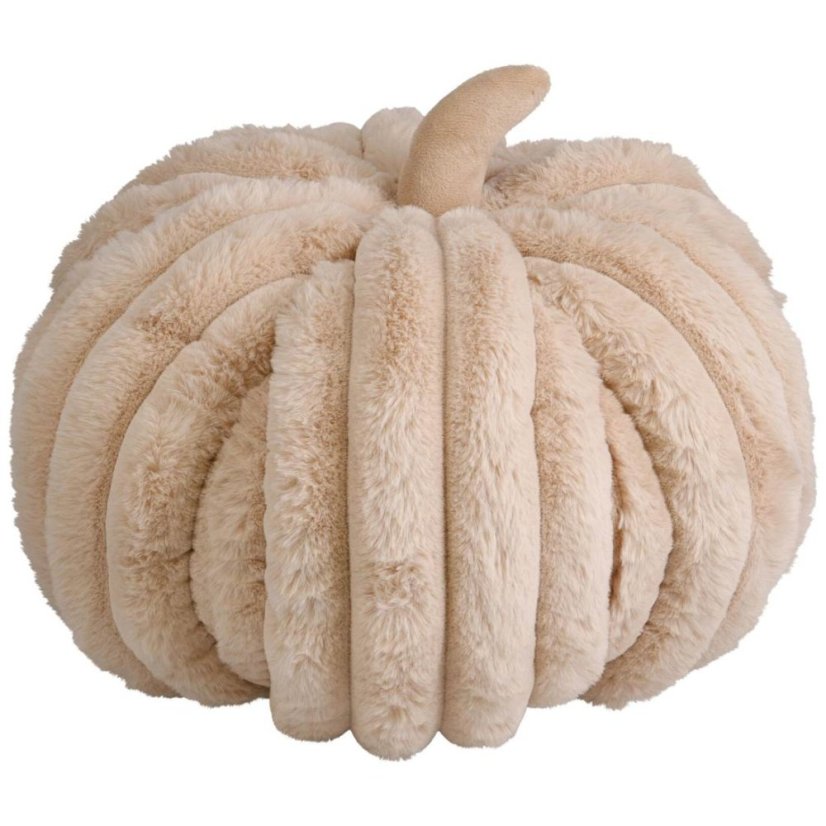 Polštář dekorační dýně polyester 32 × 25 cm béžová