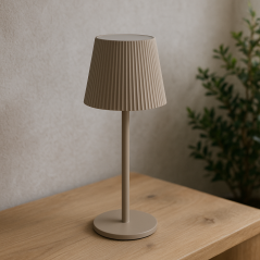 Lampă de masă LED 36 cm gri taupe
