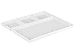 Servírovací talíř dělený porcelán 26 x 20 cm