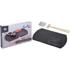Sushi set porcelán/břidlice/bambus sada 4ks