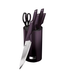 Súprava nožov v stojane 7 ks Purple Eclipse Collection