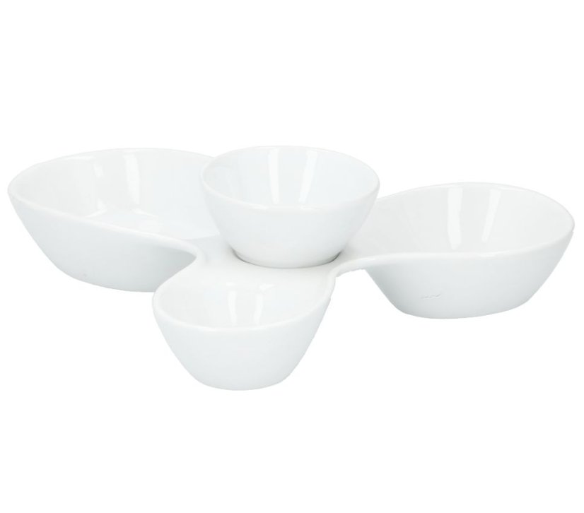 Servírovací tác na pochutiny a miska na dip