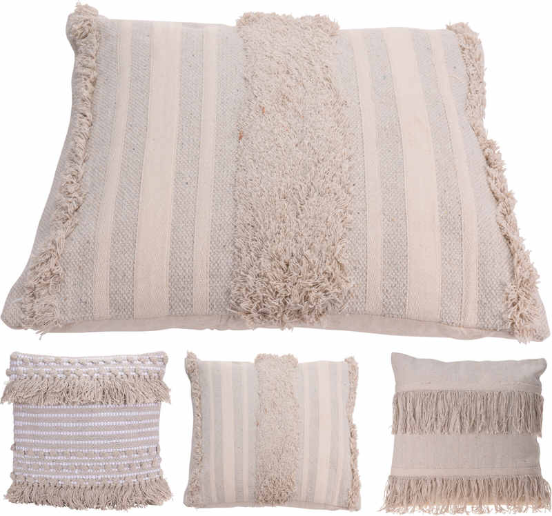 Almohada decorativa con borlas de algodón 45 x 45 cm DISEÑO 3