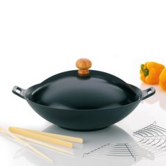 Wok liatinový 36 cm s príslušenstvom sada 5 ks