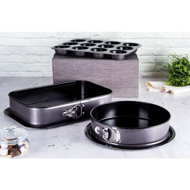 Formy na pečení s titanovým povrchem sada 3 ks Carbon PRO Line