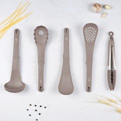 Set ustensile de bucatarie 5 buc Colectia Taupe Set ustensile de bucatarie 5 buc Colectia Taupe
