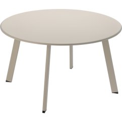 Zahradní stůl kulatý 70 cm matná krémová