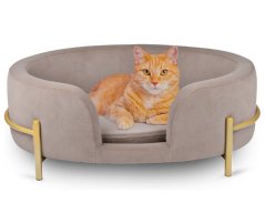 Canapea din catifea pentru pisica si caine 60x40x23cm