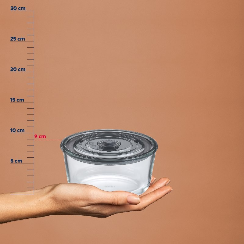 Dóza na potraviny skladovací Aurelia sklo 19 x 9 cm, 1,22l