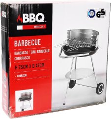 Záhradný gril na drevené uhlie chróm 47 x 75 cm