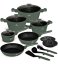 Sada nádobí s titanovým povrchem 15 ks Matte Green Collection