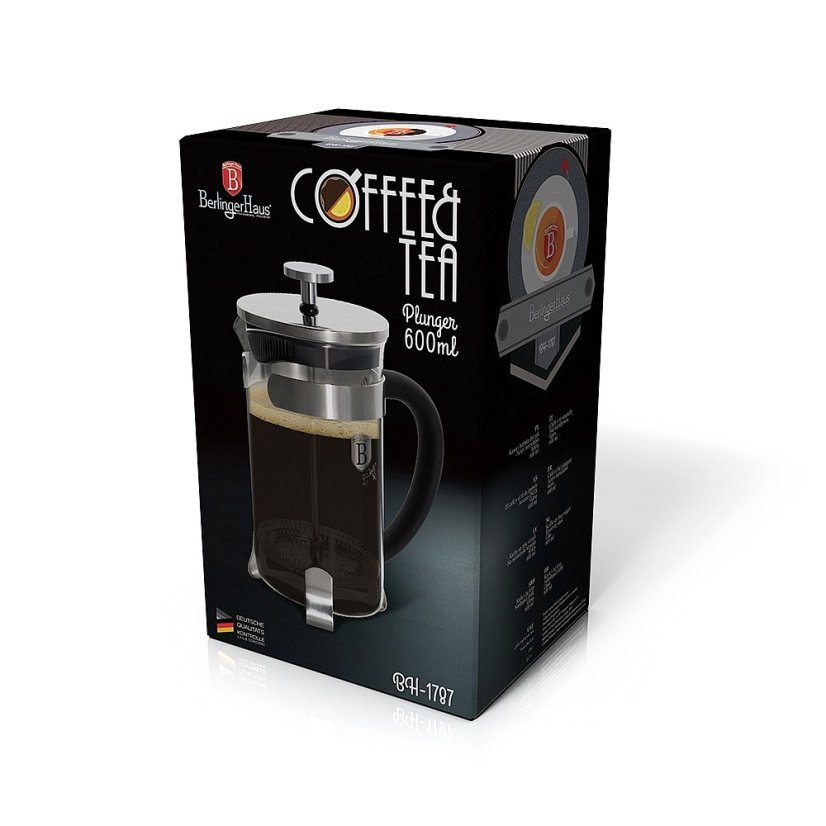 Ceai și cafea French Press 600 ml negru