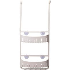 Estante colgante de baño con ventosas beige