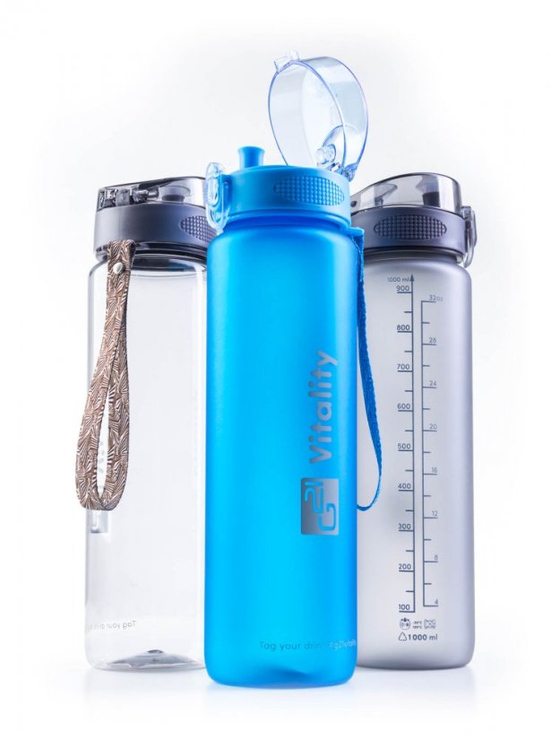 Fľaša G21 na pitie, 1000 ml, sivá