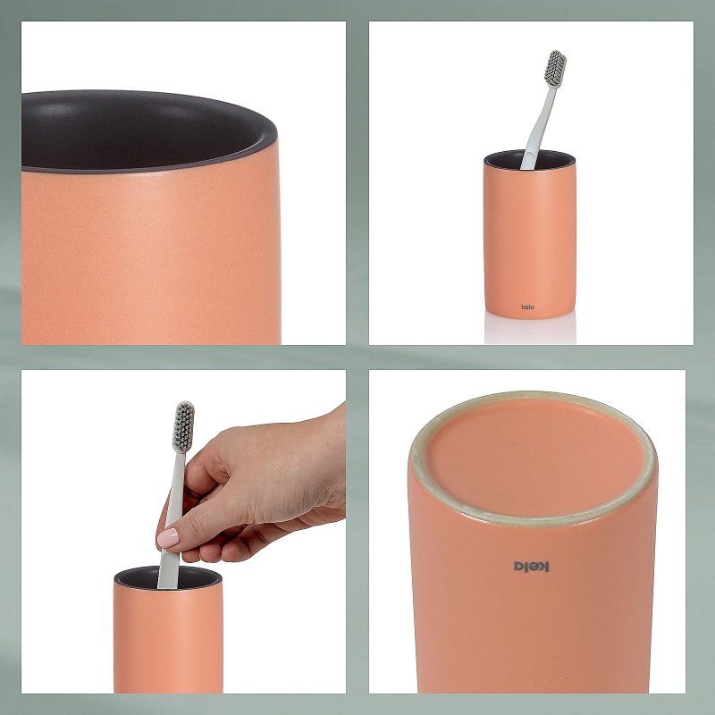 Cana ceramica Matsi roz piersic 11 cm