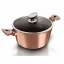 Kastrol s mramorovým povrchem a poklicí 30 cm Rosegold Metallic Line