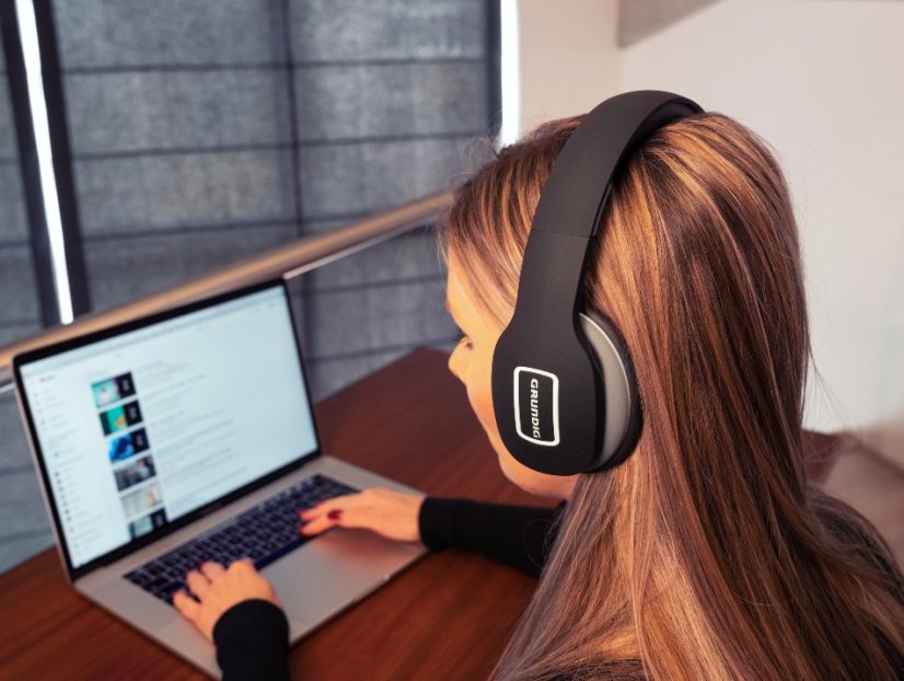 Căști bluetooth fără fir negre