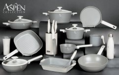 Kastrol s titanovým povrchem a poklicí 24 cm Aspen Collection