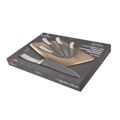 Set de cutite cu suprafata antiaderenta si placa de taiere 6 bucati Aspen Collection Set de cutite cu suprafata antiaderenta si placa de taiere 6 bucati Aspen Collection