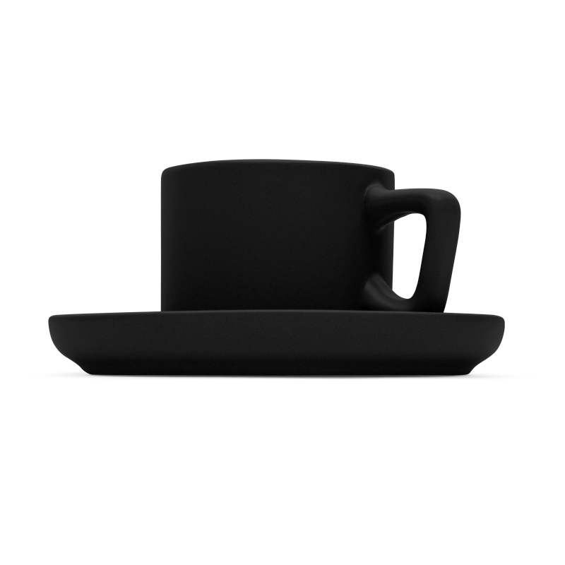 Sada hrnků na espresso s podšálkem 8 ks 100 ml Matte Black Collection