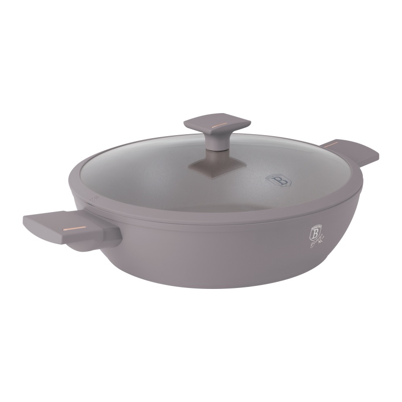 Pánev s titanovým povrchem a poklicí  32 cm Taupe Collection