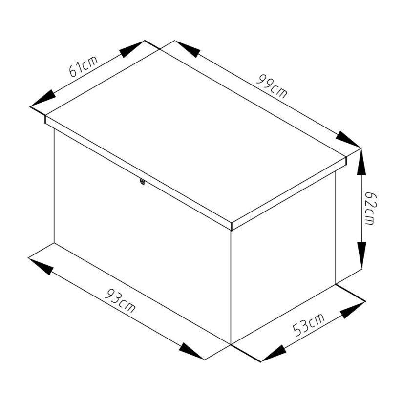 Záhradný box G21 Denver 280 L, šedý plechový