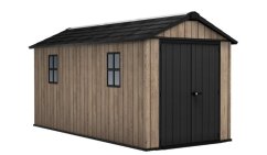 Cabana de grădină Keter Apex 7,5 x 15 Ashwood, cu podea