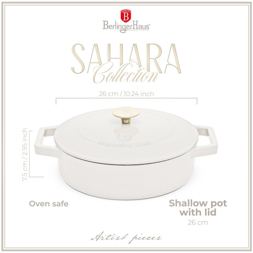Pekáč liatinový s pokrievkou 26 cm Sahara Collection