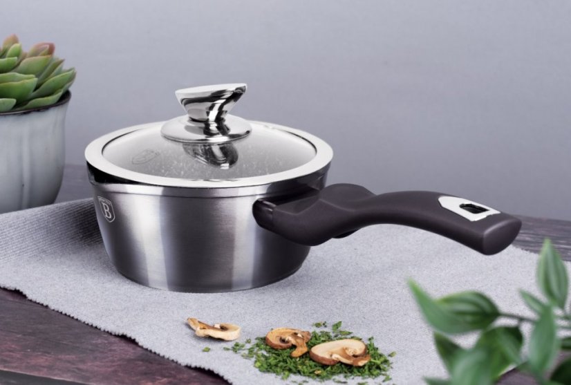 Sada nádobí s mramorovým povrchem 18 ks Carbon PRO Line
