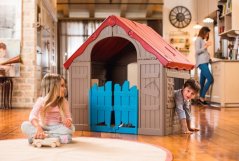Záhradný domček Keter WONDERFOLD PLAYHOUSE červený / zelený / modrý