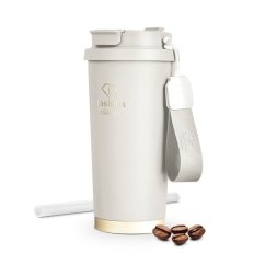 Nerezový termohrnek na kávu i čaj 0,5 l Cream Gold Collection
