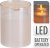 LED sviečka sklenená 7,5 x 10,5 cm teplá biela