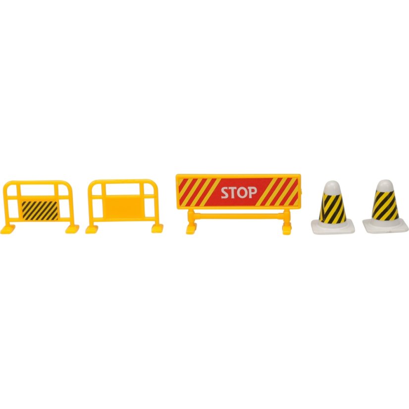 Camion joc caz set de mașini și semne de circulație 17 buc
