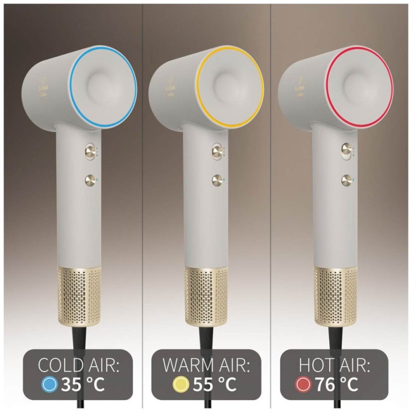 Fén na vlasy s BLDC motorem a ionizací 1600W Cream Gold Collection