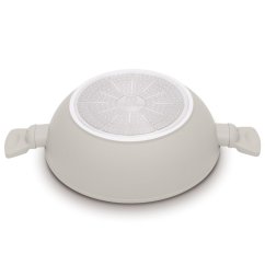 Tigaie WOK cu acoperire de titan si capac 30 cm Sahara Collection