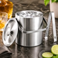 Cubitera + pinzas acero inoxidable 1,2 l