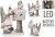 Decoratiunea de Craciun spiridusi cu iluminare LED 33 x 47 cm 2ASS